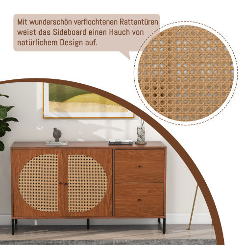 Designer Kommode/ Sideboard mit Schubladen in Walnuss