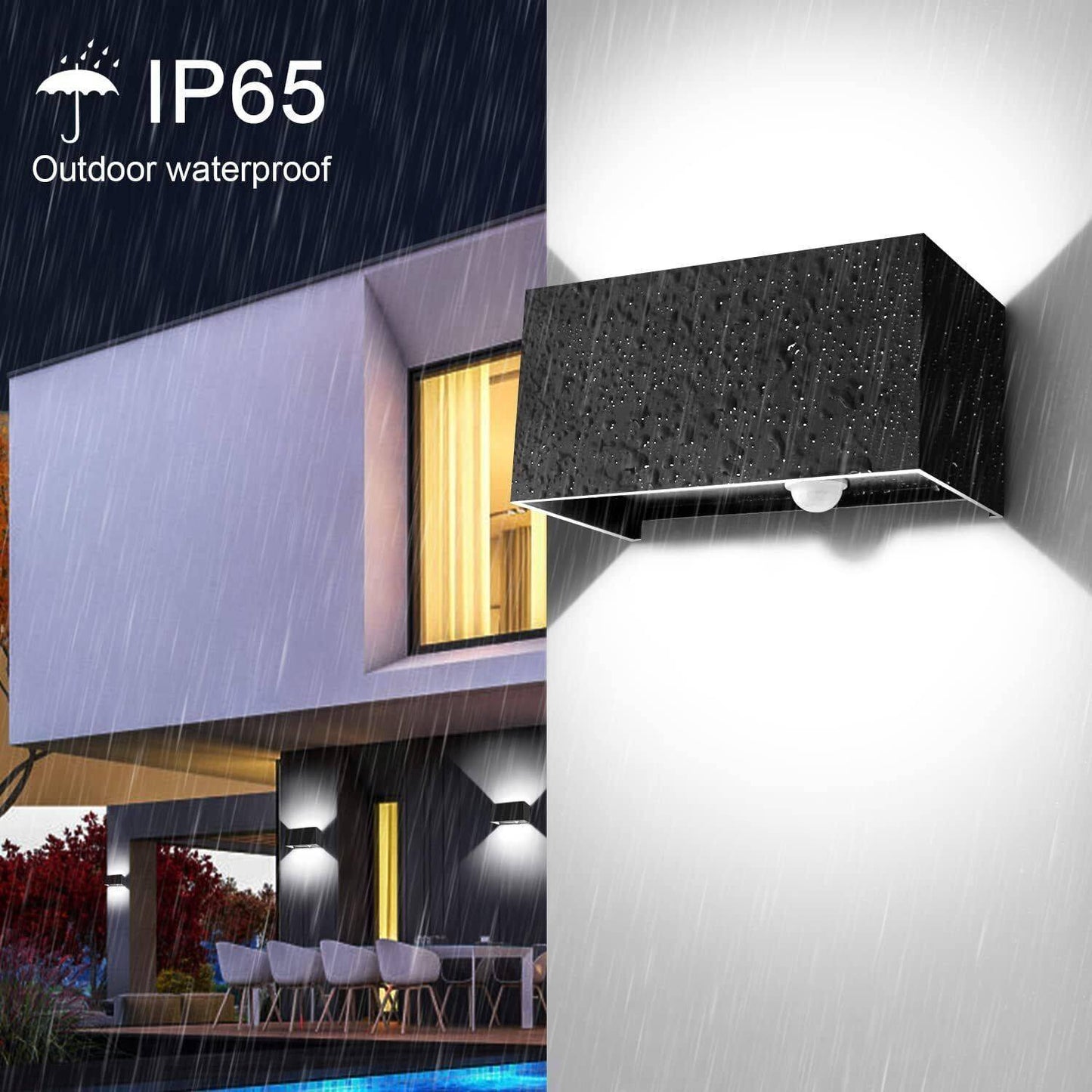 LED Outdoor Lampe mit integriertem Bewegungsmelder 20W