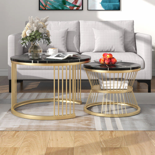 Couchtisch in Marmoroptik und einzigartigem Design