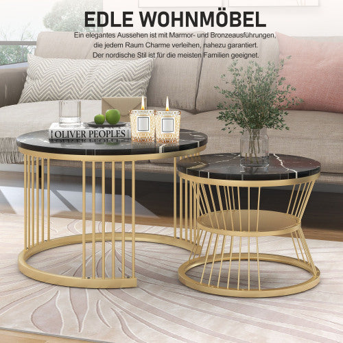 Couchtisch in Marmoroptik und einzigartigem Design