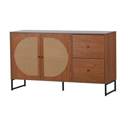 Designer Kommode/ Sideboard mit Schubladen in Walnuss