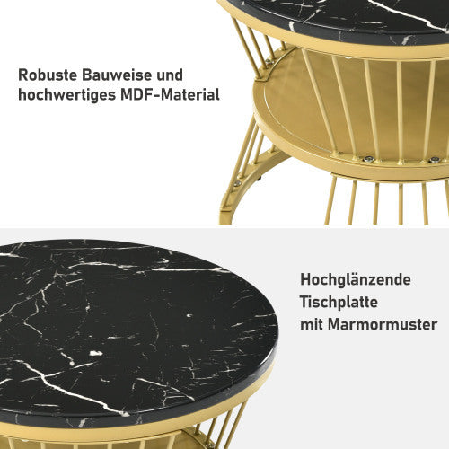 Couchtisch in Marmoroptik und einzigartigem Design