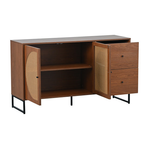 Designer Kommode/ Sideboard mit Schubladen in Walnuss
