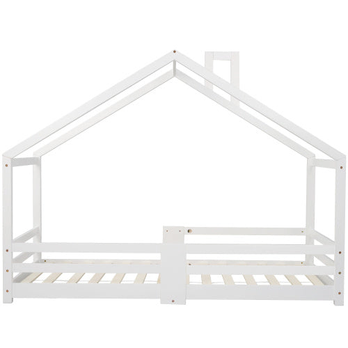 Hausbett aus Kiefernholz in Weiß 90 X 200 Cm