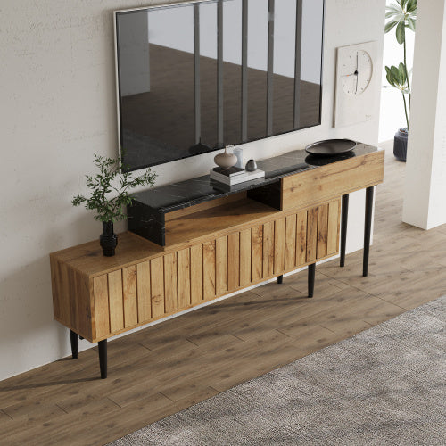 Exclusives Naturholz Tv-Board mit wunderschönem schlichten Design