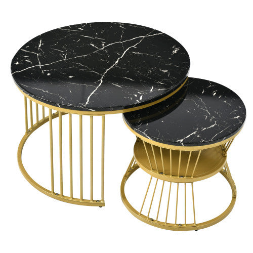 Couchtisch in Marmoroptik und einzigartigem Design