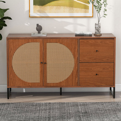 Designer Kommode/ Sideboard mit Schubladen in Walnuss