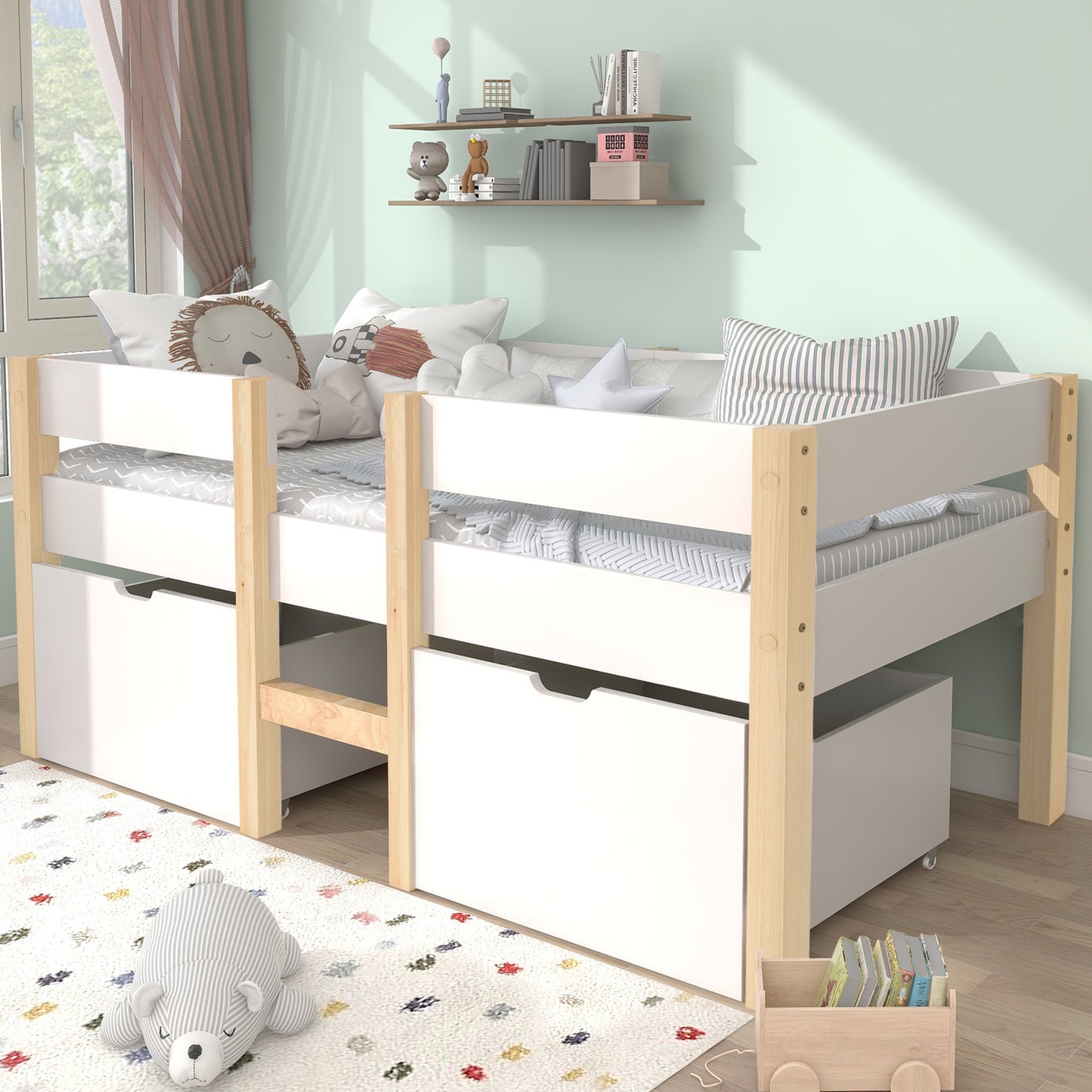 Kiefernholz Hochbett 90cmx190cm