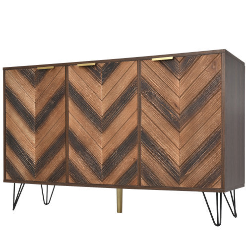 Einzigartiges dreitüriges Sideboard
