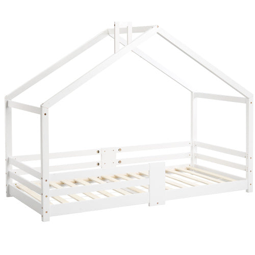 Hausbett aus Kiefernholz in Weiß 90 X 200 Cm