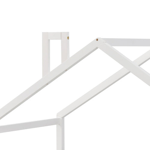 Hausbett aus Kiefernholz in Weiß 90 X 200 Cm