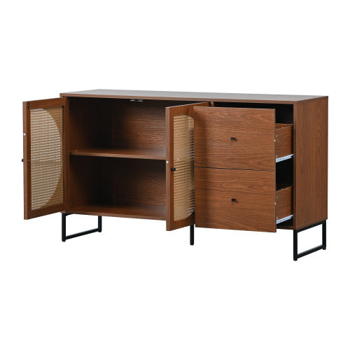 Designer Kommode/ Sideboard mit Schubladen in Walnuss