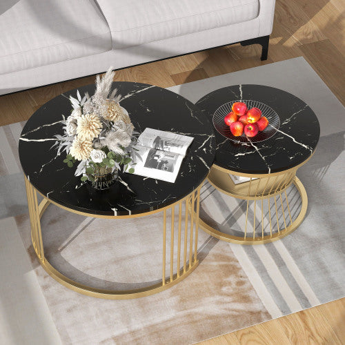 Couchtisch in Marmoroptik und einzigartigem Design