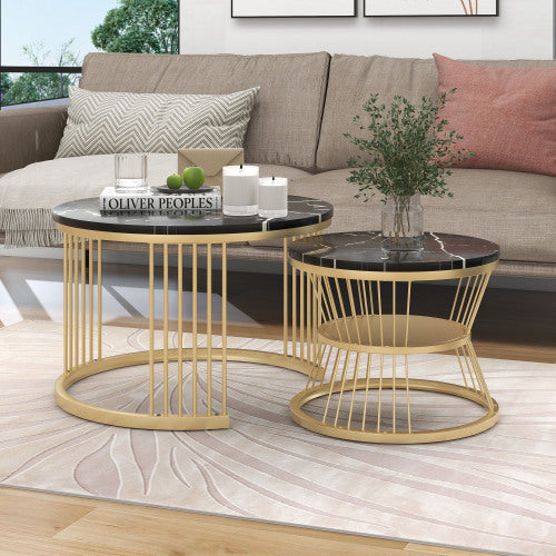 Couchtisch in Marmoroptik und einzigartigem Design