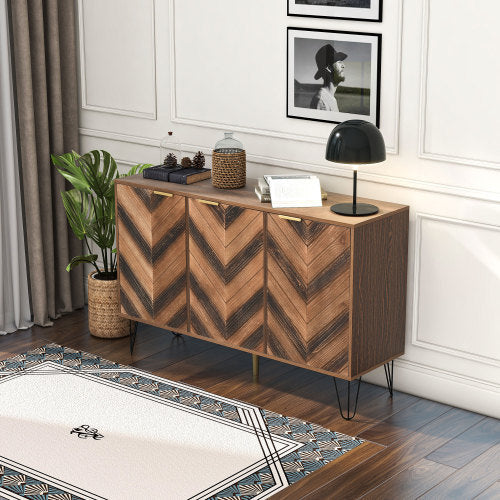 Einzigartiges dreitüriges Sideboard