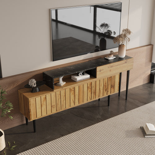 Exclusives Naturholz Tv-Board mit wunderschönem schlichten Design